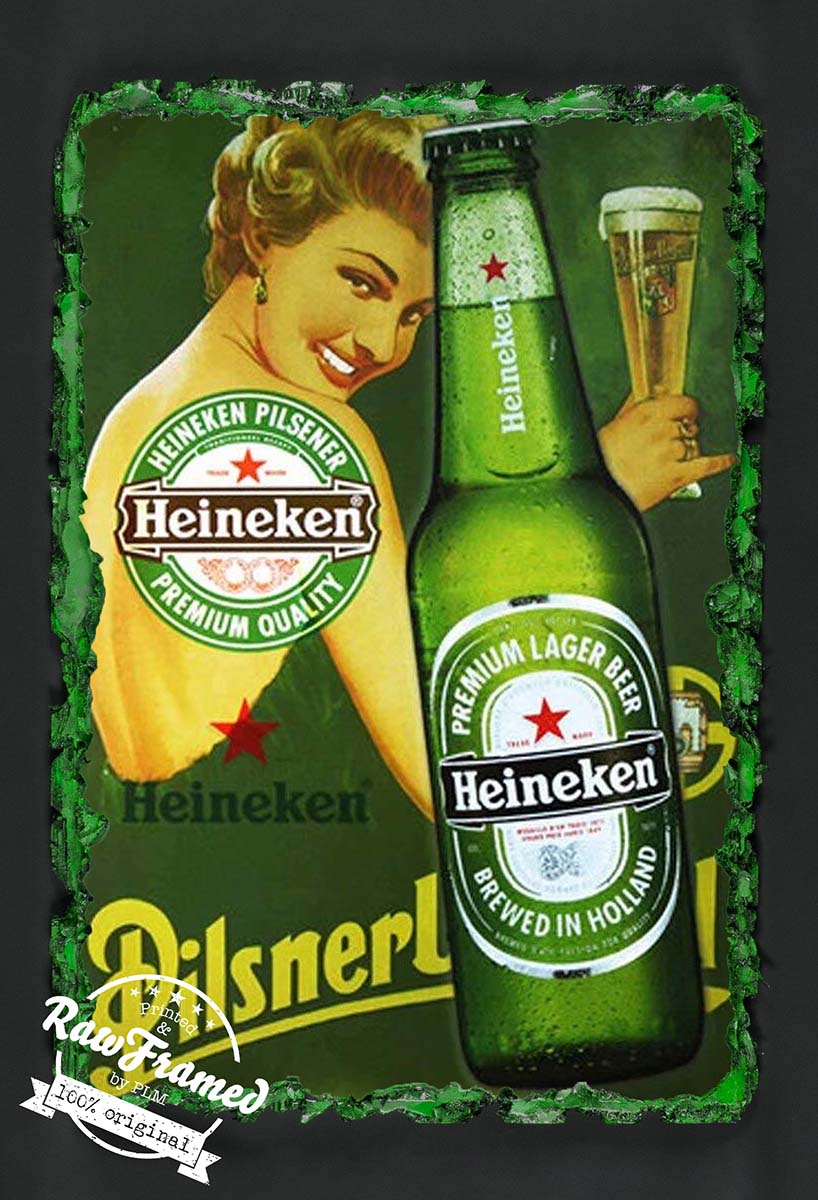Heineken Raw Framed